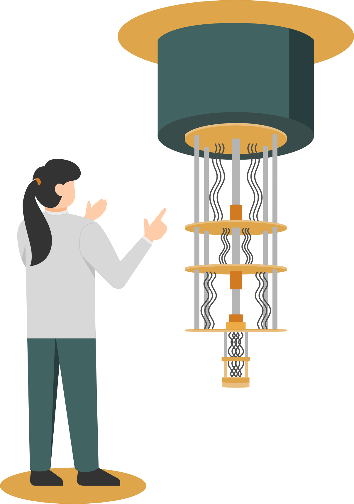 Quantum computer and researcher